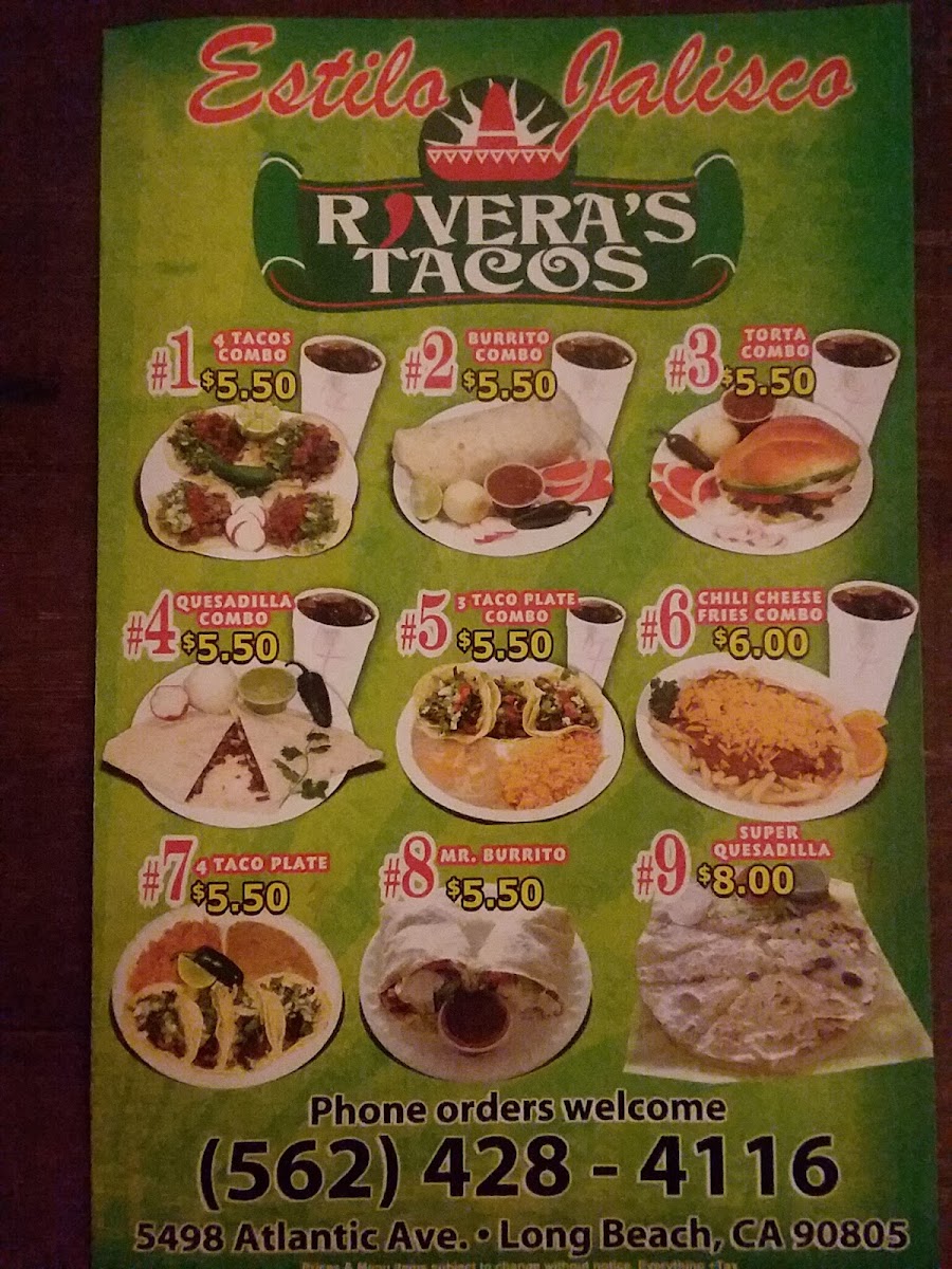 Rivera's Tacos Menu - Image 6